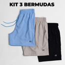 Kit 3 Bermudas Masculinas Luzzoo - Viltrum