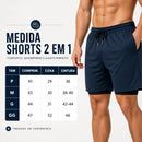 Kit 4 Shorts Masculino Bermuda 2 em 1 Esportivo Dry Fit - Viltrum