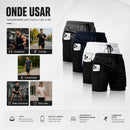 Kit 4 Shorts Masculino Bermuda 2 em 1 Esportivo Dry Fit - Viltrum